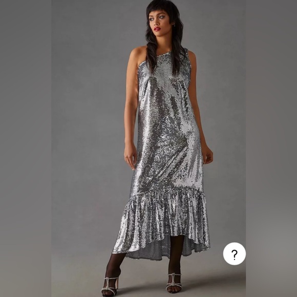 NWT Anthropologie Maeve one shoulder sequin dress - Picture 1 of 5
